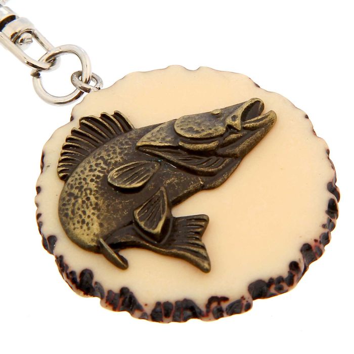 Брелок "Лучший рыбак" судак 3,5 х 3,5 см