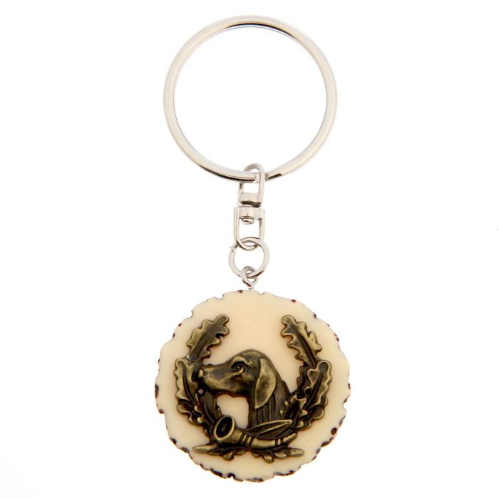 Брелок "Ни пуха ни пера!" гончая 3,5 х 3,5 см