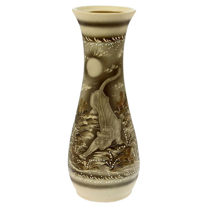 Ваза напольная "Осень" жемчуг, пума