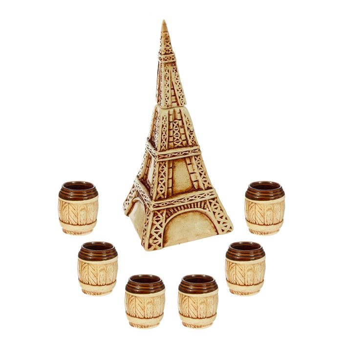 Штоф с рюмками "Эйфелева башня" 7 предметов, 0,5 л