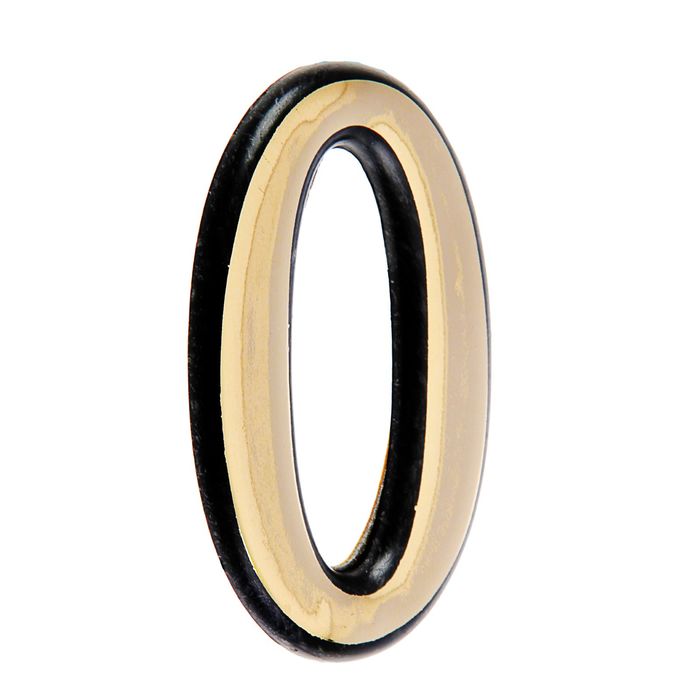 Цифра дверная "0" "АЛЛЮР", большая, пластик, цвет золото