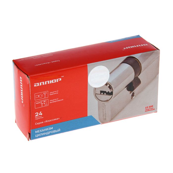 Цилиндровый механизм "АЛЛЮР" HD FG 60-5К BP, с перфоключем, с вертушкой, цвет латунь