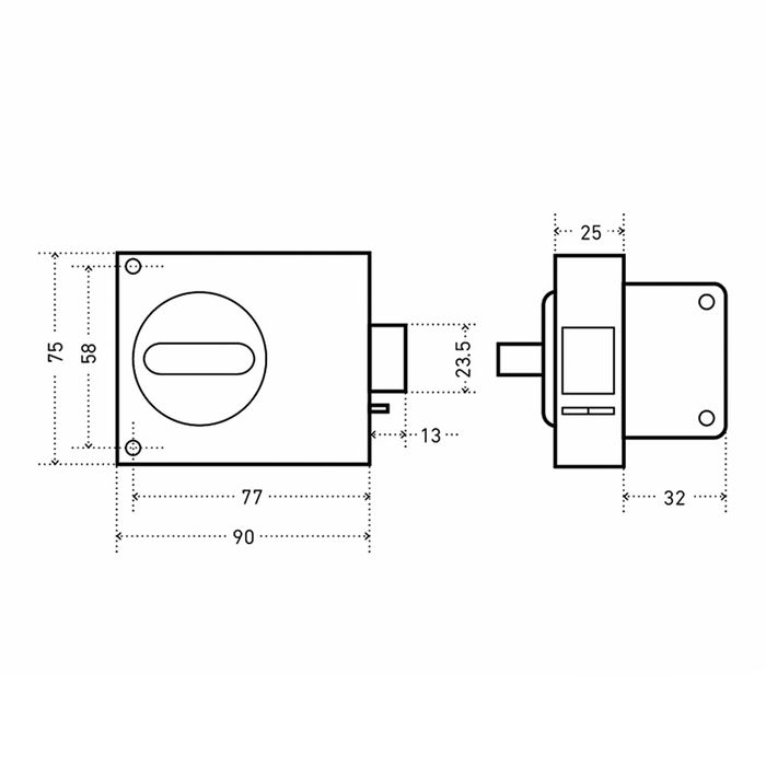 Замок накладной "АЛЛЮР" ЗН2А, 90х73х25 мм, 5 ключей, аналог ЗНД2А/Ш040