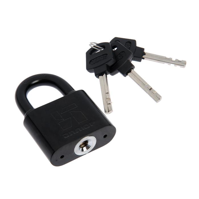 Замок навесной "АЛЛЮР" ВС2С-501, дужка d= 9 мм, черный