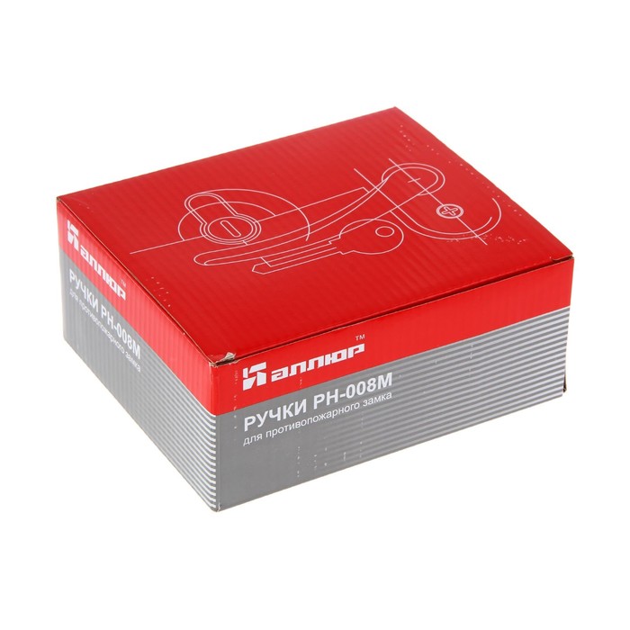 Комплект ручек "АЛЛЮР" РН-008М, для противопожарных замков, с пружиной, черный