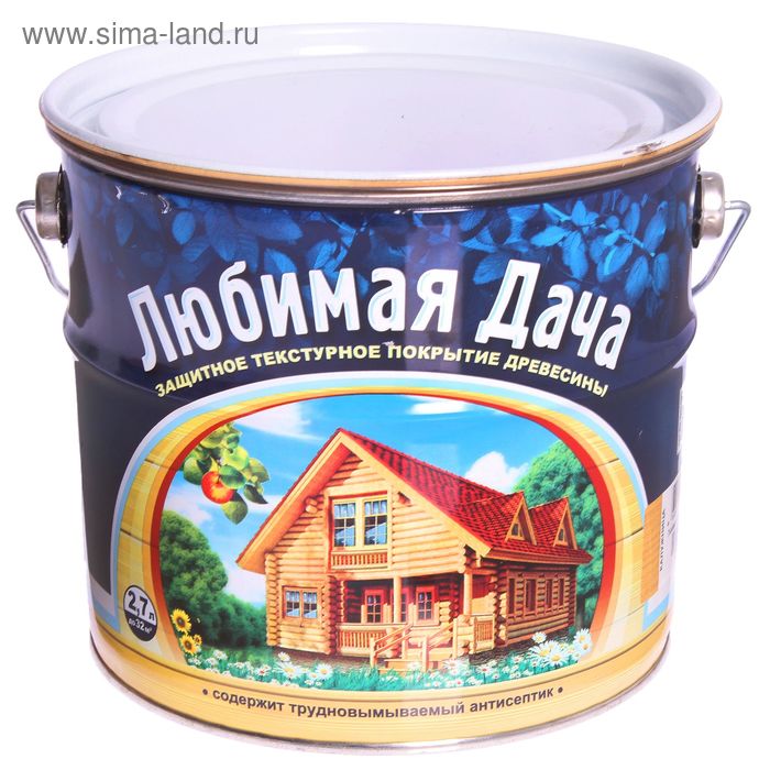 

Защитное текстурное покрытие древесины, калужница, 2,7 л