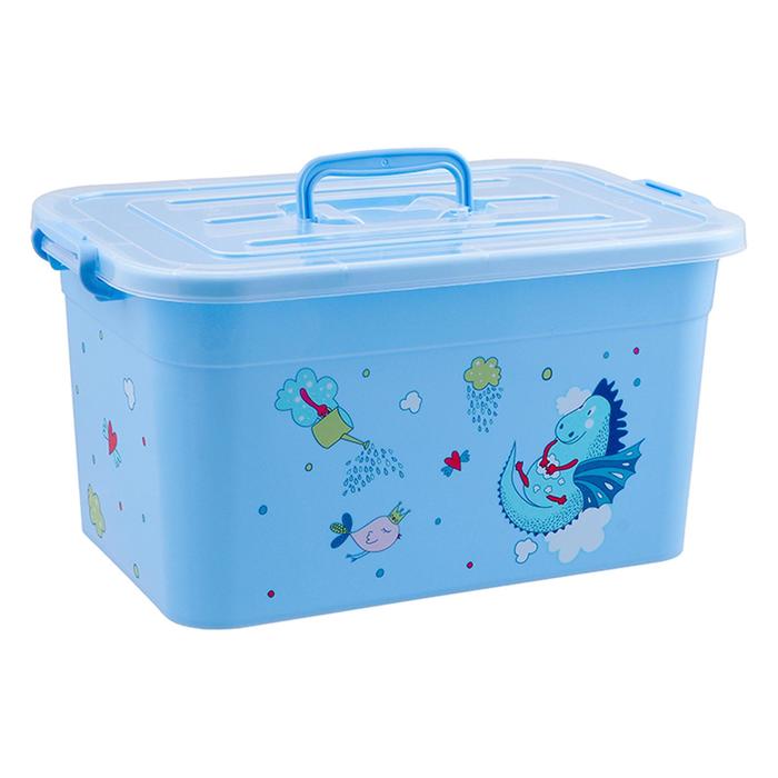 Ящик для игрушек "Радуга" с крышкой и ручками, 6,5 л, МИКС