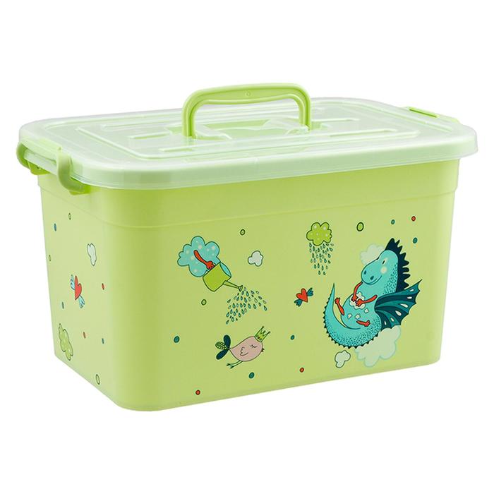 Ящик для игрушек "Радуга" с крышкой и ручками, 6,5 л, МИКС