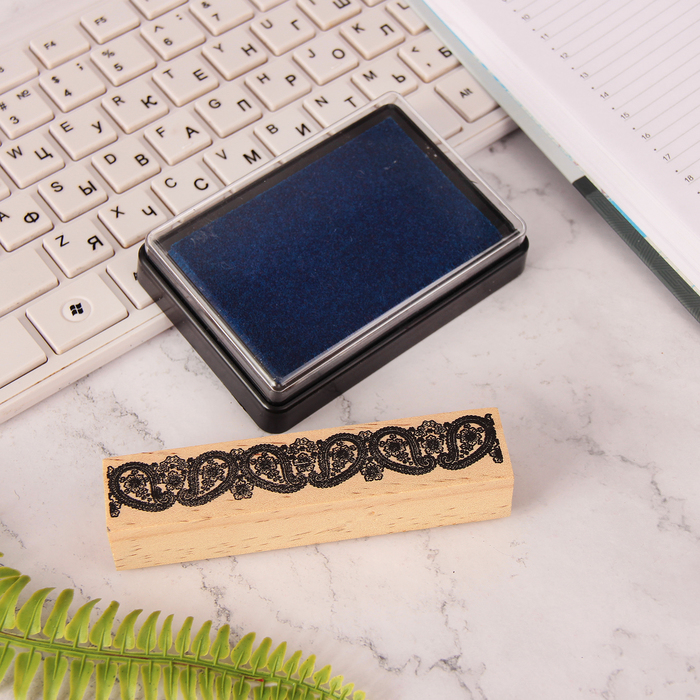 Набор "Бохо" (печать 10,3х2,3 см, штемпельная подушка 10х7 см) набор 2 шт