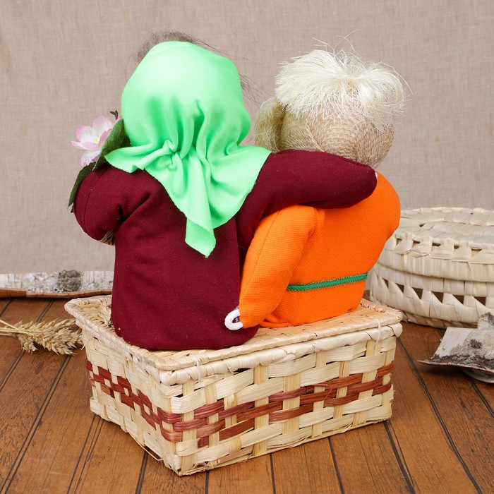 Оберег «Семейка на сундуке», достатка Вашему дому, 25 см, микс