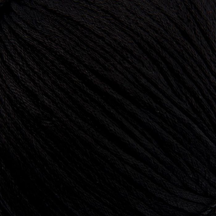 Пряжа "Подснежник" 100% мерсеризованный хлопок 110м/100гр (0140, черный)