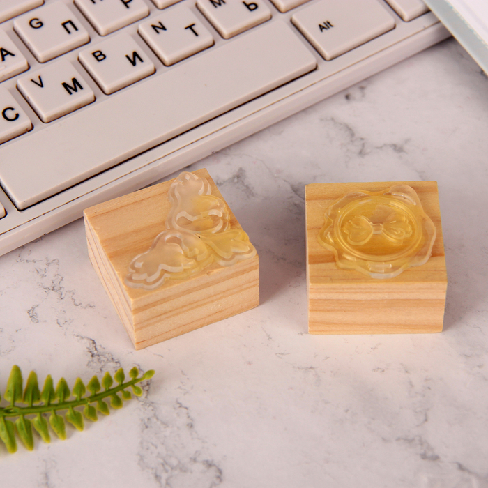 Набор печатей "Бантик" (2 печати 3,3х3,3 см) набор 2 шт