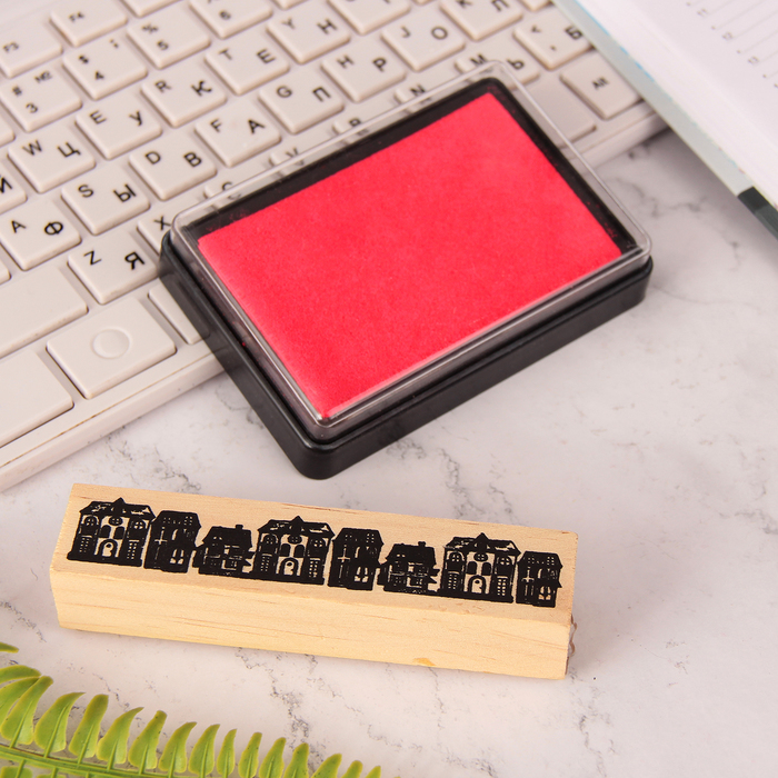 Набор "Город" (печать 10,3х2,3 см, штемпельная подушка 10х7 см) набор 2 шт