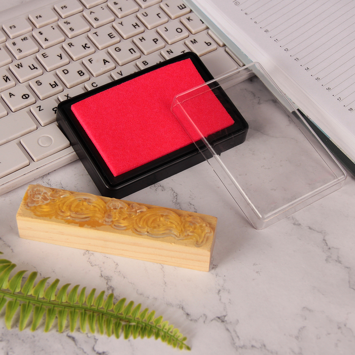 Набор "Узорные цветы" (печать 10,3х2,3 см, штемпельная подушка 10х7 см) набор 2 шт