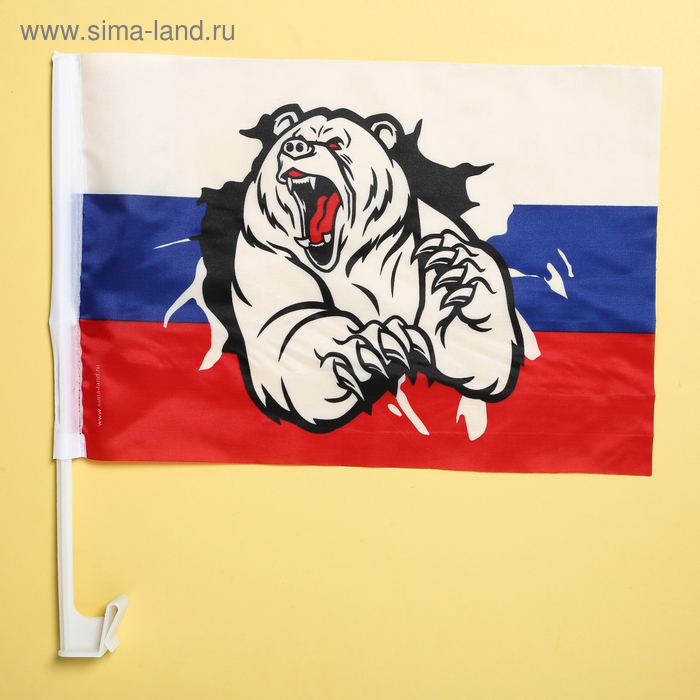 фото Флаг автомобильный «медведь», 2 шт