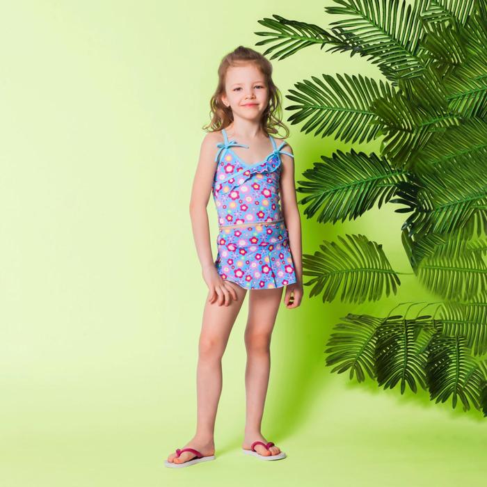 Детский раздельный купальник "Голубое облачко" ( рост 116-122 см, 6-7 лет), 100% полиэстер