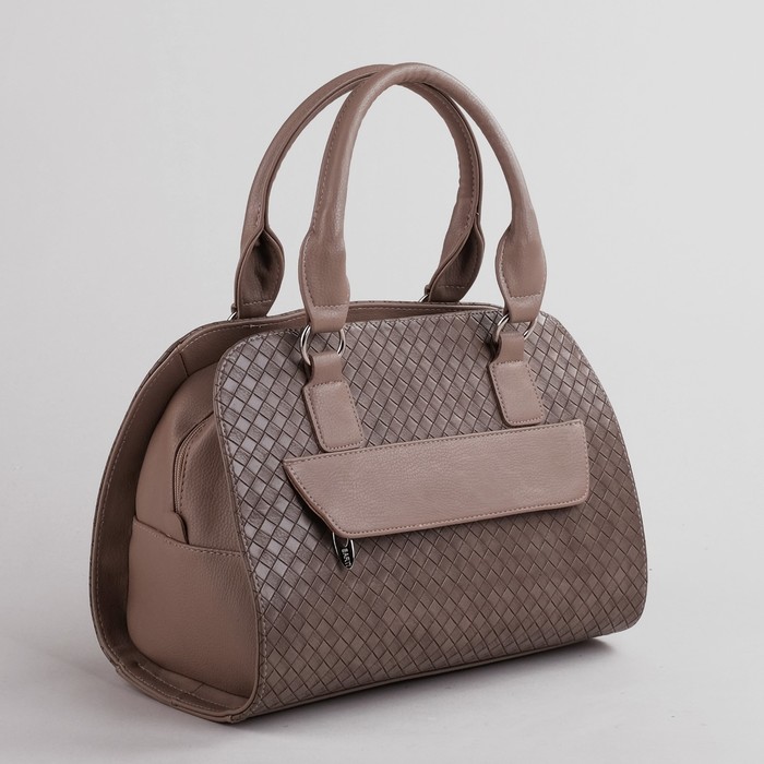 Сумка женская, 1 отдел, 2 наружных кармана, бежевая