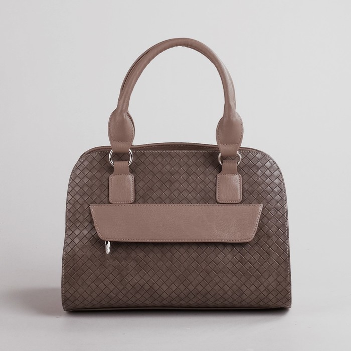 Сумка женская, 1 отдел, 2 наружных кармана, бежевая