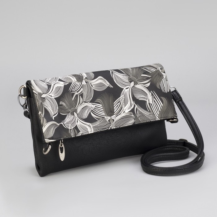 Сумка женская на молнии, 1 отдел, 1 наружный карман, чёрная