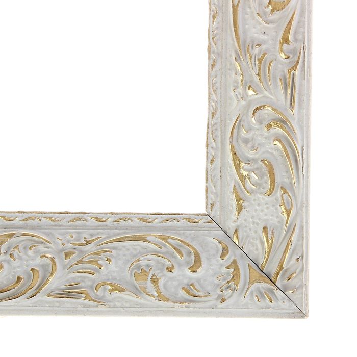 Рама для зеркал и картин 31х40х4 см, цвет бело-золотой