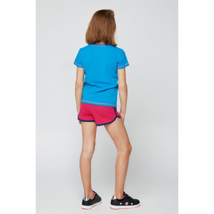 Комплект для девочки, рост 128-134 см, возраст 8 лет, цвет голубой