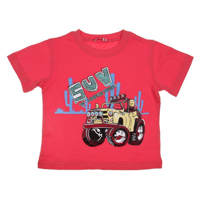 Футболка для мальчика, рост 86-92 см, возраст 1 год, цвет красный