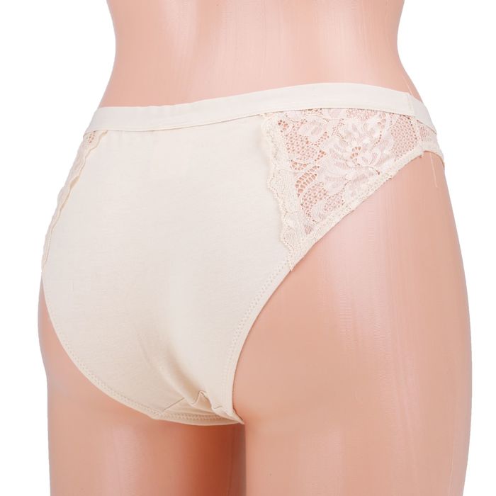 Трусы женские слипы, размер 42 (XS), цвет бежевый