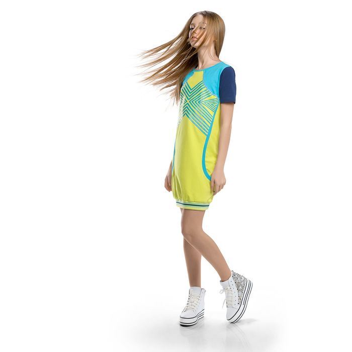 Платье для девочки, рост 128-134 см, возраст 8 лет, цвет зелёный