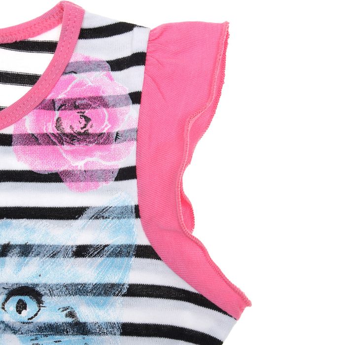 Комплект для девочки, рост 104-110 см, возраст 4 года, цвет чёрно-белый