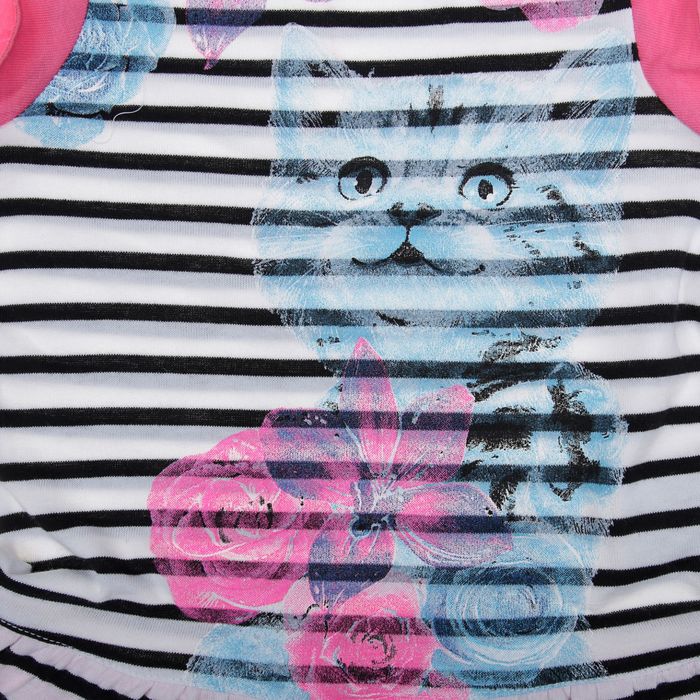 Комплект для девочки, рост 104-110 см, возраст 4 года, цвет чёрно-белый