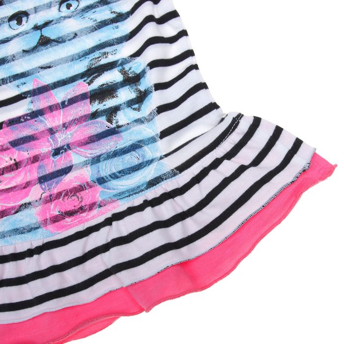 Комплект для девочки, рост 104-110 см, возраст 4 года, цвет чёрно-белый