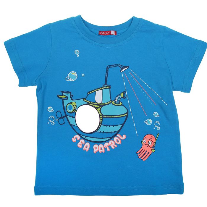 Футболка для мальчика, рост 92-98 см, цвет голубой