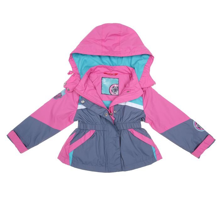 Ветровка для девочек, рост 104-110 см,возраст 4 года, цвет розовый