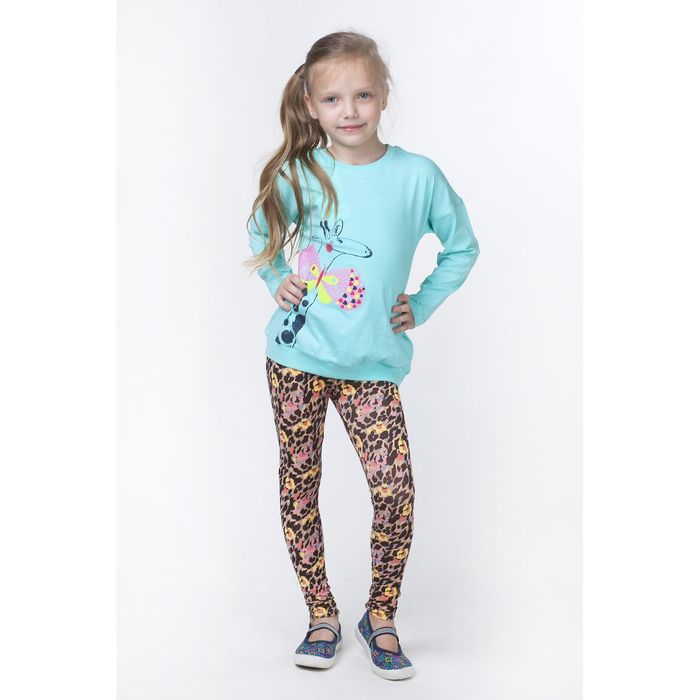 Брюки для девочки, рост 134-140 см, возраст 9 лет, цвет мульти