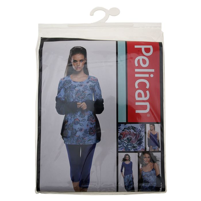 Пижама женская, размер 46 (M), цвет синий