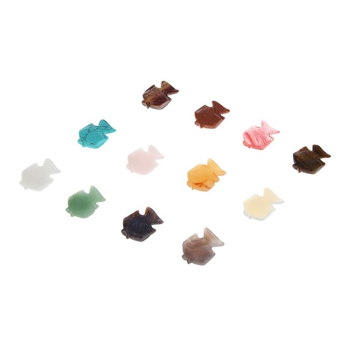 Набор фигурок из разных минералов "Рыбы"