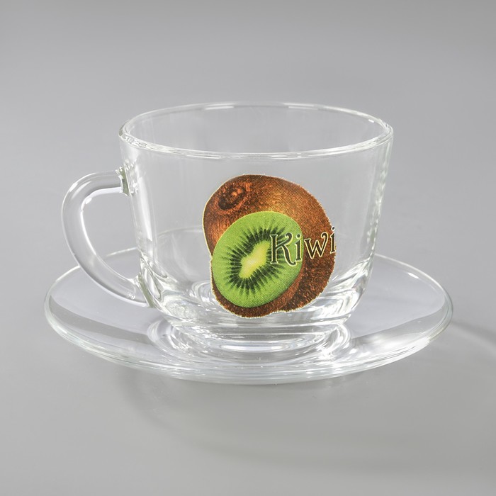 Набор чайный 200 мл "Ягодная поляна", 2 чайные пары, в чемоданчике