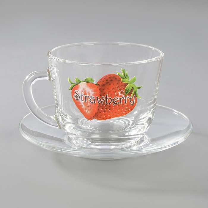 Набор чайный 200 мл "Ягодная поляна", 2 чайные пары, в чемоданчике