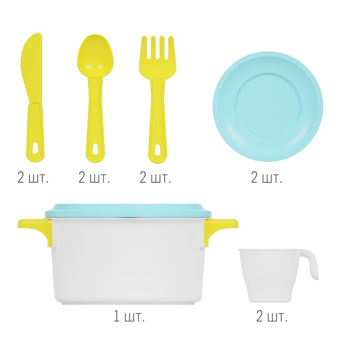 Набор посуды для кукол, "Хозяйка" на 2 персоны