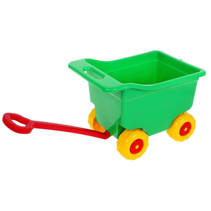 Тележка для игр на колёсах, большая, цвет зелёный