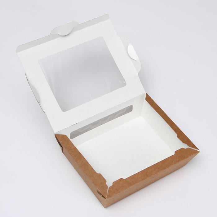 Упаковка, салатник с прозрачным окном, 19 х 15 х 5 см, 1л