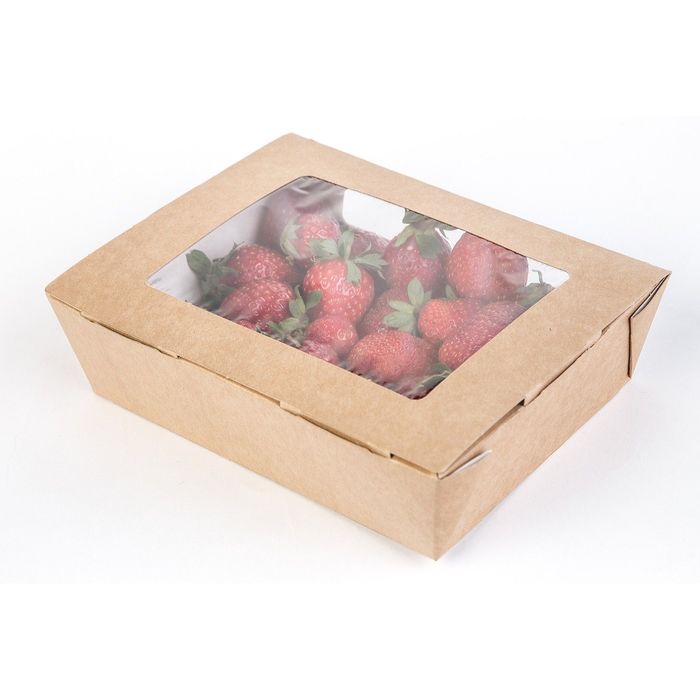 Упаковка, салатник с прозрачным окном, 19 х 15 х 5 см, 1л