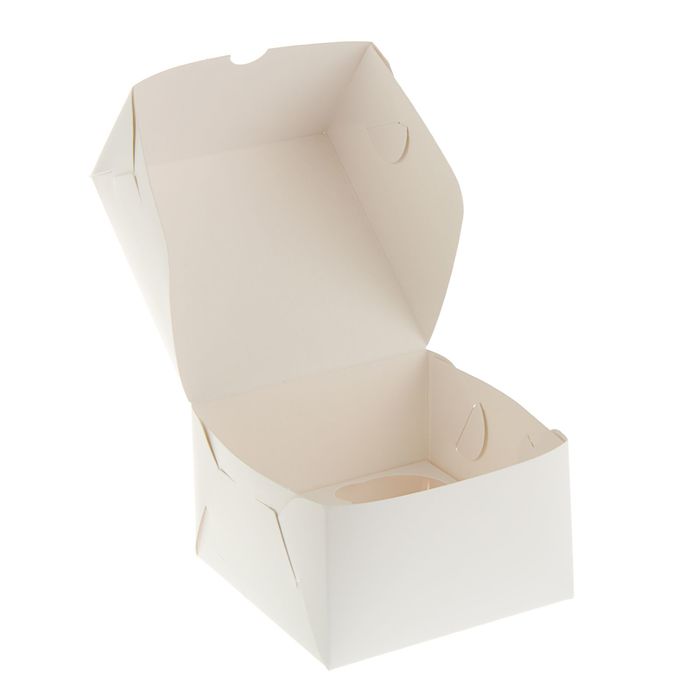 Кондитерская упаковка, короб под 4 капкейка 16 х 16 х 10 см