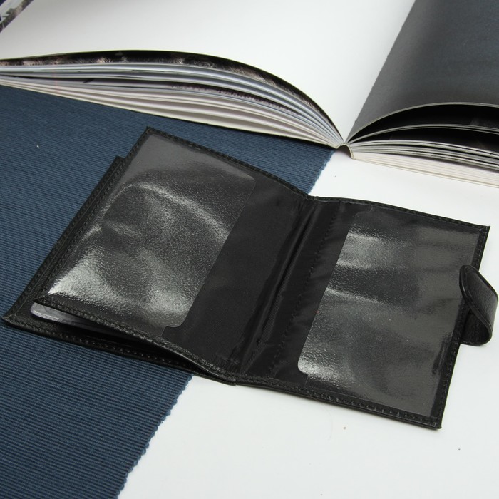 Обложка для автодокументов + паспорт, цвет чёрный