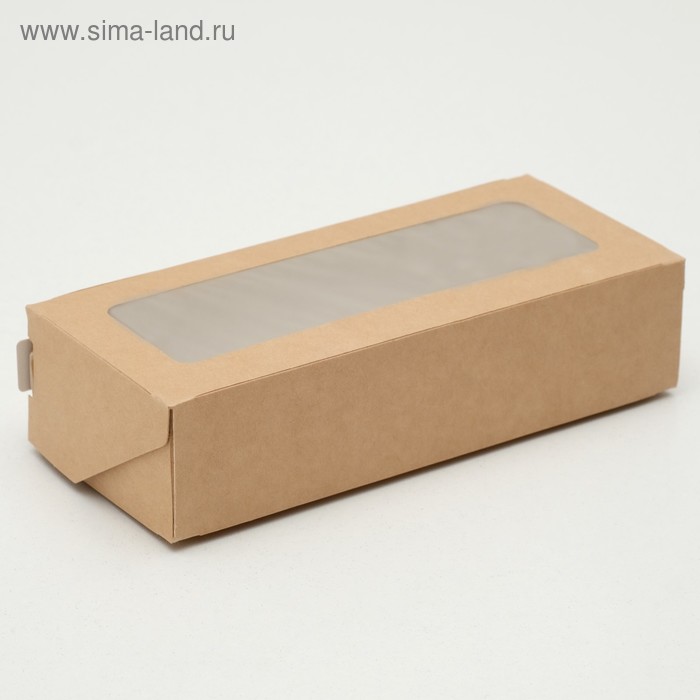 Коробка складная, крафт, 17 х 7 х 4 см, 0,5 л коробка складная белая 28 х 17 х 7 см