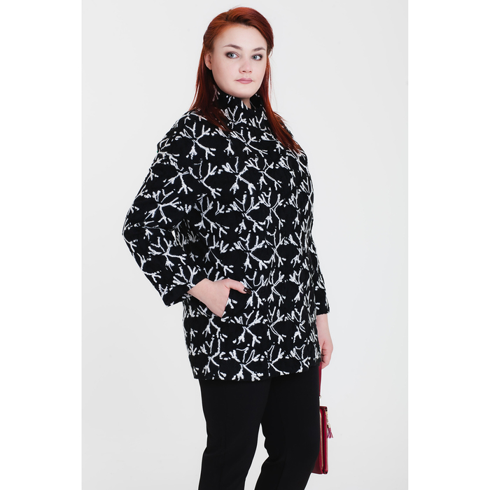 Пальто женское на синтепоне "Геля", рост 168, размер 48, цвет снежинка