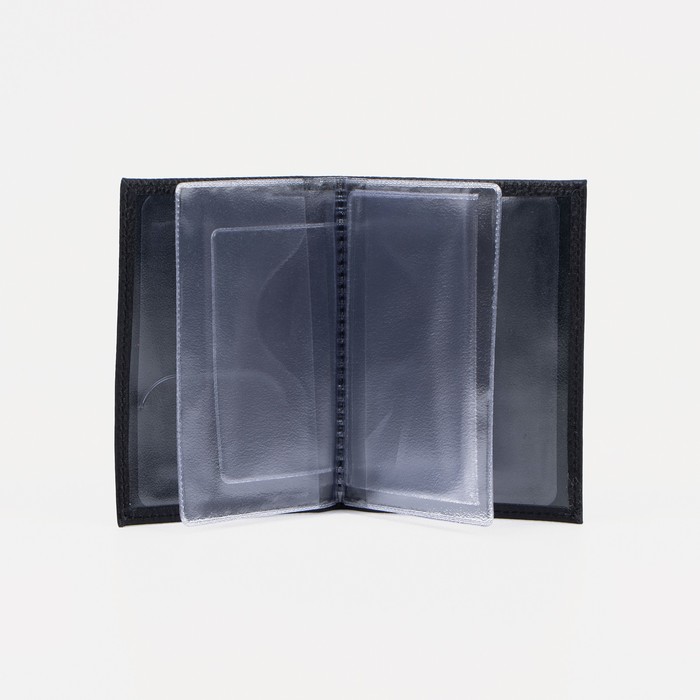 Обложка для автодокументов, глянцевая, чёрная ящерица