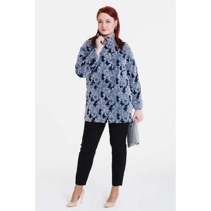 Пальто женское "Селена" С+, рост 168, размер 56, цвет синий