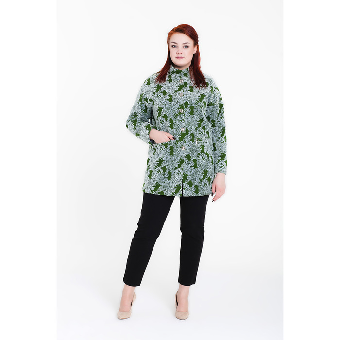 Пальто женское "Селена" С+, рост 168, размер 54, цвет зеленый