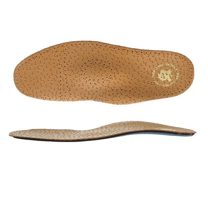 Стельки для обуви амортизирующие, с жёстким супинатором, 31-32 р-р, пара, цвет светло-коричневый